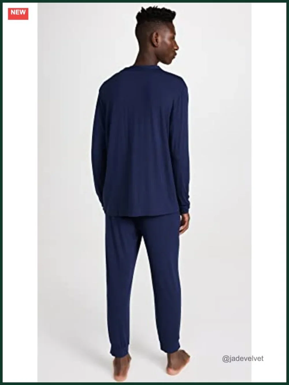 Men's Henley Pajama Set with Pockets